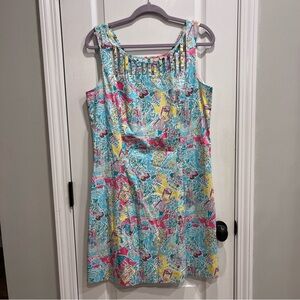 Lilly Pulitzer In the Beginning Camden Shift Dress Size 10 Preppy Summer Easter